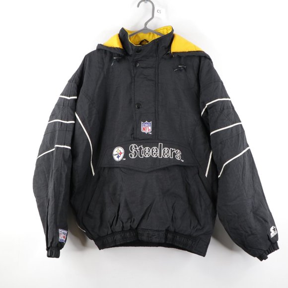 Vintage Starter Pittsburgh Steelers Hooded Jacket - Picture 1 of 12